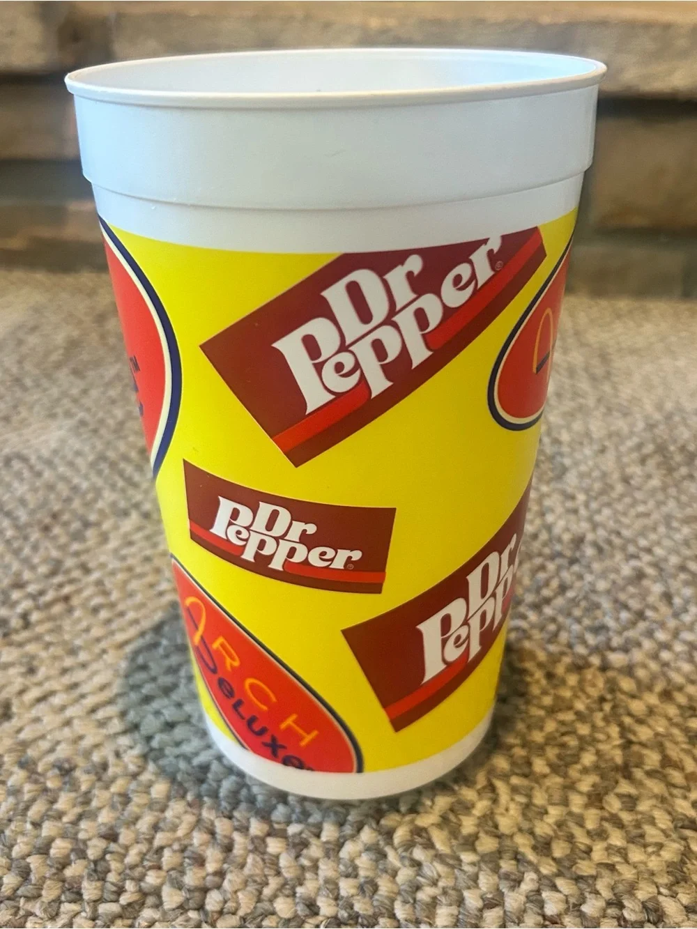 Vintage 1996 McDonald’s Arch Deluxe/Dr.Pepper Plastic Cup 90s Retro NOS
